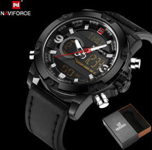 NAVIFORCE Leather Quartz Watch Men's Sport Wristwatch - Lafix