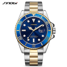 SINOBI Casual Men Watch Waterproof Date Stainless Steel Band - Lafix
