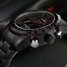 NAVIFORCE Stainless Steel Quartz Watch Men Digital LED Sports Wristwatch - Lafix