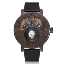 Unique Compass Turntable Design Mens Wooden Watch - Lafix