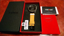 WEIDE men's Sports watch Analog Hands Digital Calendar Quartz Brown Leather Strap Wrist watches - Lafix