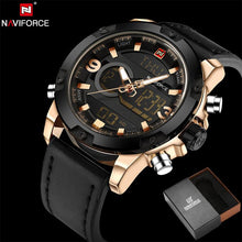 NAVIFORCE Leather Quartz Watch Men's Sport Wristwatch - Lafix