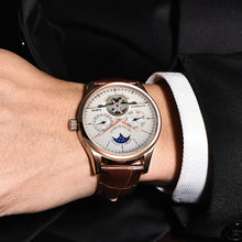 LIGE Brand Men Watches Automatic Mechanical Watch Tourbillon Sport Clock Leather Casual Business Retro Wristwatch Relojes Hombre - Lafix