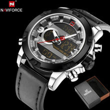 NAVIFORCE Leather Quartz Watch Men's Sport Wristwatch - Lafix