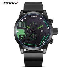 SINOBI Men Watches Full Steel Quartz Clock Racing Sport Chronograph Watch - Lafix