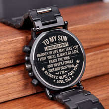Men Watch Engrave Personal Engraving free Family Birthday Gift for Son Dad Husband Quartz Wristwatches Male Wristwatch Logo - Lafix