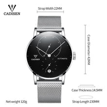 Mens Watches CADISEN Top Luxury Brand Automatic Mechanical Watch Men Full Steel Business Waterproof Fashion Sport Watches - Lafix
