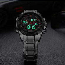 NAVIFORCE Men's LED Digital Stainless Steel Quartz Watch - Lafix