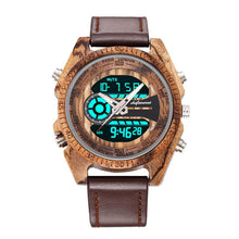Antique Natural Wooden Men's Watches Vintage Digital Men Watch High Quality Men's LED display Wrist Watches Luminous Hand clock - Lafix