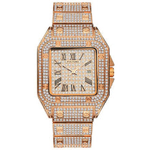 Hip Hop Iced Out Men Watch Square Diamond Quartz Luxury Mens Wrist Watches Gold Roman Calendar Steel Clock Relogio Masculino - Lafix