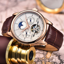 LIGE Brand Men Watches Automatic Mechanical Watch Tourbillon Sport Clock Leather Casual Business Retro Wristwatch Relojes Hombre - Lafix