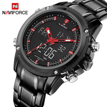 NAVIFORCE Men's LED Digital Stainless Steel Quartz Watch - Lafix