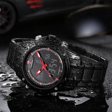 NAVIFORCE Men's LED Digital Stainless Steel Quartz Watch - Lafix