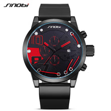 SINOBI Men Watches Full Steel Quartz Clock Racing Sport Chronograph Watch - Lafix