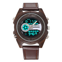 Antique Natural Wooden Men's Watches Vintage Digital Men Watch High Quality Men's LED display Wrist Watches Luminous Hand clock - Lafix