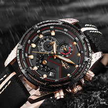 LIGE Watch Men Sport Quartz Clock Leather Mens Watches Top Brand Luxury Gold Waterproof Business Watch - Lafix