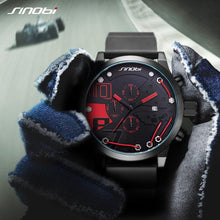 SINOBI Men Watches Full Steel Quartz Clock Racing Sport Chronograph Watch - Lafix