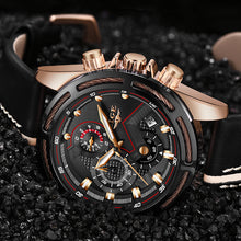 LIGE Watch Men Sport Quartz Clock Leather Mens Watches Top Brand Luxury Gold Waterproof Business Watch - Lafix