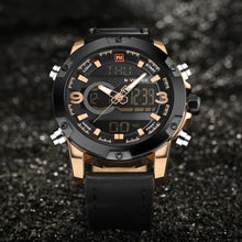 NAVIFORCE Leather Quartz Watch Men's Sport Wristwatch - Lafix