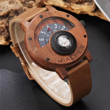 Unique Compass Turntable Design Mens Wooden Watch - Lafix