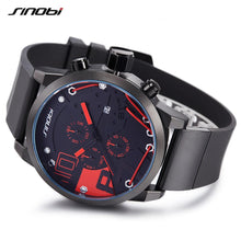 SINOBI Men Watches Full Steel Quartz Clock Racing Sport Chronograph Watch - Lafix