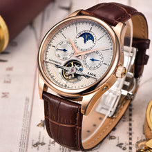 LIGE Brand Men Watches Automatic Mechanical Watch Tourbillon Sport Clock Leather Casual Business Retro Wristwatch Relojes Hombre - Lafix