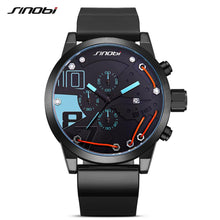 SINOBI Men Watches Full Steel Quartz Clock Racing Sport Chronograph Watch - Lafix