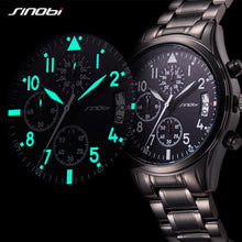 SINOBI Pilot Mens Chronograph Wrist Watch Waterproof Quartz Clock - Lafix