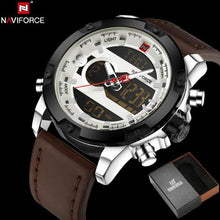 NAVIFORCE Leather Quartz Watch Men's Sport Wristwatch - Lafix