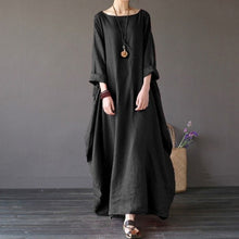 2019 Summer autumn Plus Size Dresses Women 4xl 5xl Loose long vintage Dress Boho Shirt Dress Maxi Robe fashion Female Q293 - Lafix