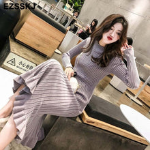 2019 autumn winter thick mermaid maxi sweater dress women o-neck long sweater dress elegant female a-line slim sexy knit dress - Lafix