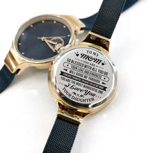 To My Mum Automatic Quartz Business Waterproof Women Watches Customized engraved Watches Luxury Fashion Blue Wrist Watches - Lafix
