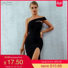 Adyce White Bodycon Bandage Dress Women Vestidos 2019 Summer Sexy Elegant Black One Shoulder Midi Celebrity Runway Party Dresses - Lafix