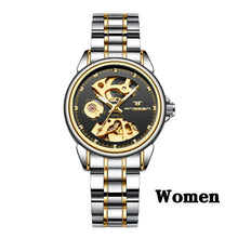 New Fashion Women Mechanical Watch Skeleton Design Top Brand Luxury Full Steel Waterproof Female Automatic Clock Montre Femme - Lafix