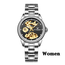 New Fashion Women Mechanical Watch Skeleton Design Top Brand Luxury Full Steel Waterproof Female Automatic Clock Montre Femme - Lafix
