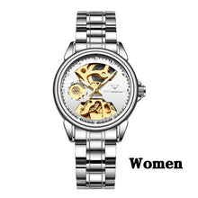 New Fashion Women Mechanical Watch Skeleton Design Top Brand Luxury Full Steel Waterproof Female Automatic Clock Montre Femme - Lafix