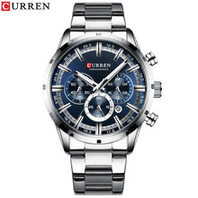 CURREN New Fashion Mens Watches with Stainless Steel Top Brand Luxury Sports Chronograph Quartz Watch Men Relogio Masculino - Lafix