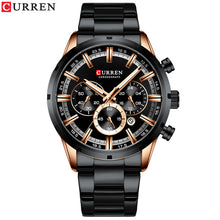 CURREN New Fashion Mens Watches with Stainless Steel Top Brand Luxury Sports Chronograph Quartz Watch Men Relogio Masculino - Lafix