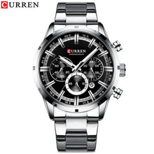CURREN New Fashion Mens Watches with Stainless Steel Top Brand Luxury Sports Chronograph Quartz Watch Men Relogio Masculino - Lafix