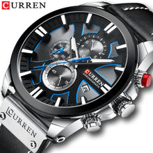 CURREN Watch Chronograph Sport Mens Watches Quartz Clock Leather Male Wristwatch Relogio Masculino Fashion Gift for Men - Lafix