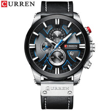 CURREN Watch Chronograph Sport Mens Watches Quartz Clock Leather Male Wristwatch Relogio Masculino Fashion Gift for Men - Lafix