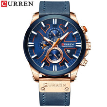 CURREN Watch Chronograph Sport Mens Watches Quartz Clock Leather Male Wristwatch Relogio Masculino Fashion Gift for Men - Lafix