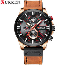 CURREN Watch Chronograph Sport Mens Watches Quartz Clock Leather Male Wristwatch Relogio Masculino Fashion Gift for Men - Lafix