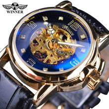 Winner 2017 Ladies Diamond Display Women Top Brand Luxury White Simple Skeleton Transparent Case Automatic Mechanical Watches - Lafix