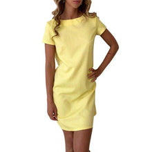 Summer Womens Dress Sexy Backless Solid Bodycon Short Sleeve Dress Ladies Party Evening Mini Dress Femininas - Lafix