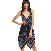 African Dresses for Women 2017 Sleeveless Floral Summer Camis Dress Beach Mini Dress Ladies Holiday Dress - Lafix