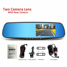 Jansite Car DVR Dual Lens Car Camera Full HD 1080P Video Recorder Rearview Mirror With Rear view DVR Dash cam Auto Registrator - Lafix