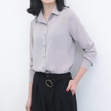 New Women's Shirt Classic Chiffon Blouse Female Plus Size Loose Long Sleeve Casual Shirts Lady Simple Style Tops Clothes Blusas - Lafix