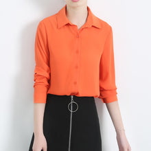 New Women's Shirt Classic Chiffon Blouse Female Plus Size Loose Long Sleeve Casual Shirts Lady Simple Style Tops Clothes Blusas - Lafix