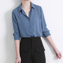 New Women's Shirt Classic Chiffon Blouse Female Plus Size Loose Long Sleeve Casual Shirts Lady Simple Style Tops Clothes Blusas - Lafix